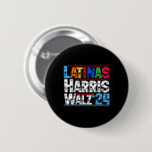 ヒスパニック伝統月フローララティナスFor Harris 缶バッジ (正面&裏面)