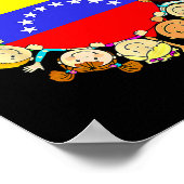 ヒスパニック伝統月ベネズエラ子供ボーイヴェネツエ ポスター (角)