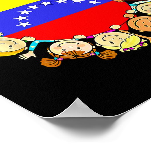 ヒスパニック伝統月ベネズエラ子供ボーイヴェネツエ ポスター (角)