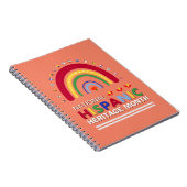 ヒスパニック伝統月ボホレインボー&フラッグ ノートブック (右側)