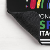 ヒスパニック伝統月ボホレインボー&フラッグ マウスパッド (コーナー)