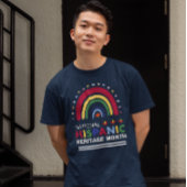 ヒスパニック伝統月ボホレインボー&フラッグ Tシャツ