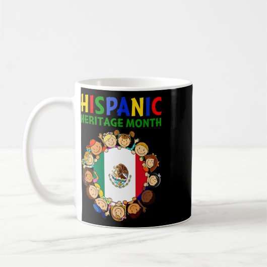 ヒスパニック伝統月メキシコキッズボーイズガールズ コーヒーマグカップ (左)