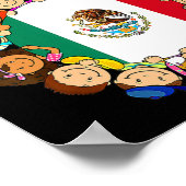 ヒスパニック伝統月メキシコキッズボーイズガールズ ポスター (角)