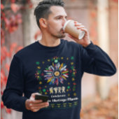 ヒスパニック伝統月ラティーノフラッグスサンフラワーデ スウェットシャツ