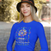 ヒスパニック伝統月ラティーノフラッグスサンフラワーデ Tシャツ