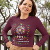 ヒスパニック伝統月ラティーノフラッグスサンフラワーデ Tシャツ