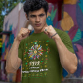 ヒスパニック伝統月ラティーノフラッグスサンフラワーデ Tシャツ