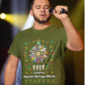 ヒスパニック伝統月ラティーノフラッグスサンフラワーデ Tシャツ