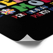 ヒスパニック伝統月ラテンの国の名前 ポスター (角)