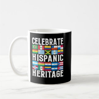 ヒスパニック伝統月ラテン国旗すべての国 コーヒーマグカップ