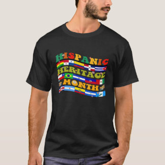 ヒスパニック伝統月レトロGroovy Latino Countr Tシャツ