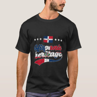 ヒスパニック伝統月ヴィンテージドミニカ共和国 Tシャツ