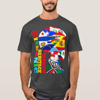 ヒスパニック伝統月国ラティーノ国旗 Tシャツ