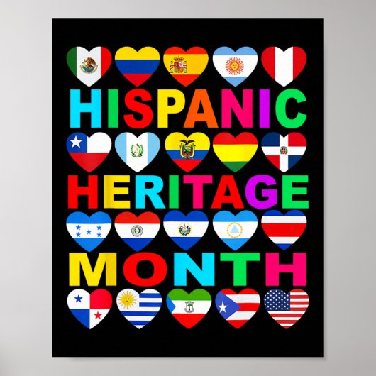 ヒスパニック伝統月国立ラティーノ諸国 ポスター (正面)