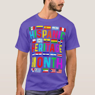 ヒスパニック伝統月国立ラティーノ諸国 Tシャツ
