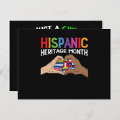 ヒスパニック伝統月手ハートフラグ ポストカード (正面/裏面)
