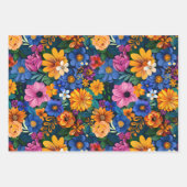 ヒスパニック伝統月花 ラッピングペーパーシート (正面)