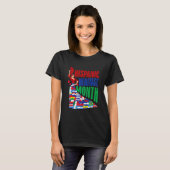 ヒスパニック伝統月踊り女性ラテンアメリカ Tシャツ (正面フル)