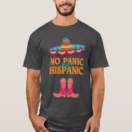 ヒスパニック伝統月非パニックおもしろいヒスパニック Tシャツ