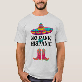 ヒスパニック伝統月非パニックおもしろいヒスパニック Tシャツ