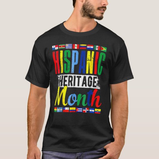 ヒスパニック伝統月2022ヒスパニック衣装の男性 Tシャツ (正面)