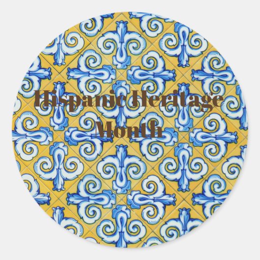 ヒスパニック伝統月 ラウンドシール (正面)