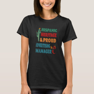 ヒスパニック伝統誇りを持ったと広告のマネージャー Tシャツ
