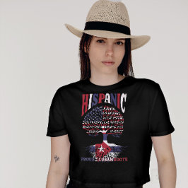 ヒスパニック伝統誇りを持った月の私のキューバのルーツ Tシャツ