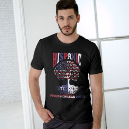 ヒスパニック伝統誇りを持った月の私のチリのルーツ Tシャツ