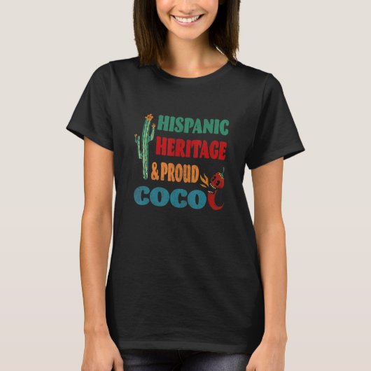 ヒスパニック伝統誇りを持った&ココ Tシャツ (正面)
