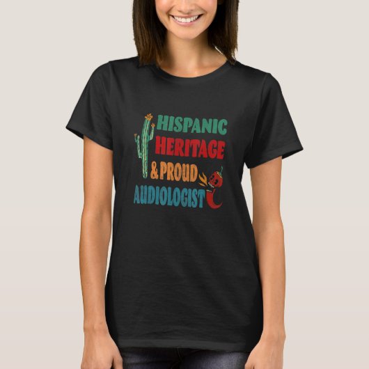ヒスパニック伝統誇りを持った&聴覚学者 Tシャツ (正面)