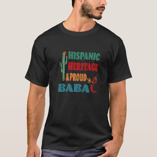 ヒスパニック伝統&バ誇りを持ったバ Tシャツ (正面)