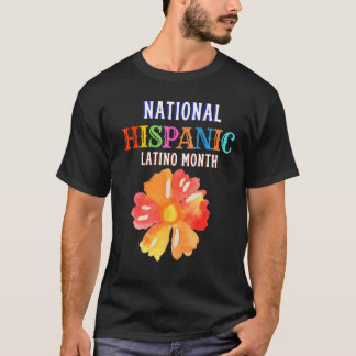 ヒスパニック式の月プライデフルなラテンアスペインのミ Tシャツ