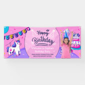 ヒスパニック系の女の子の写真 誕生日パーティーにカスタマイズ 横断幕 (横)