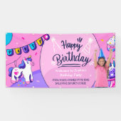 ヒスパニック系の女の子の写真 誕生日パーティー 横断幕 (横)