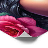 ヒスパニック系の美しいアニメ女性 ポスター (角)