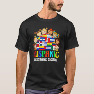 ヒスパニック系アメリカ人の文化遺産月間の旗 子供 男の子 女の子 トッド Tシャツ