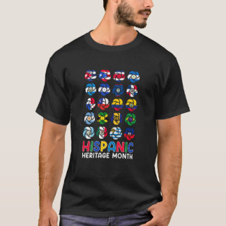 ヒスパニック系アメリカ人の文化遺産月間 ラテンアメリカ諸国の旗 202 Tシャツ