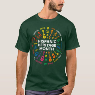 ヒスパニック系アメリカ人の文化遺産月間 ラテンアメリカ 国旗 子供用 Tシャツ