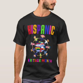 ヒスパニック系アメリカ人の遺産月間 ヒスパニックの旗 少年  Tシャツ