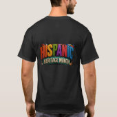 ヒスパニック系アメリカ人の遺産月間 3D カラフルな文化的誇り Tシャツ (裏面)