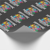 ヒスパニック系伝統月の国旗 ラッピングペーパー (角)