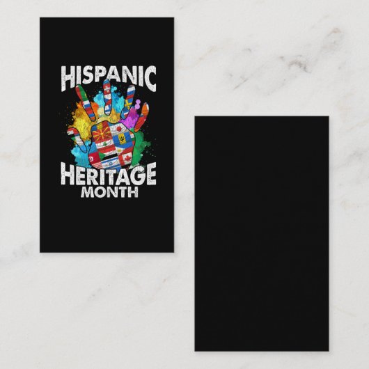ヒスパニック系伝統月の国旗 名刺 (正面/裏面)