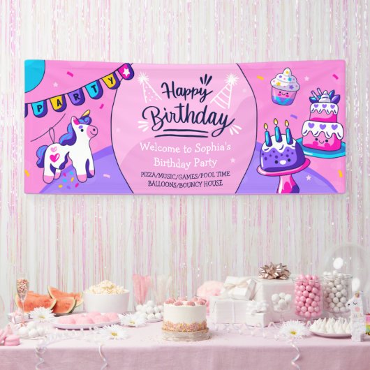 ヒスパニック系女子の誕生日パーティーのお祝いをカスタマイズ 横断幕 (パーティー)
