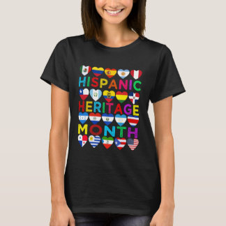 ヒスパニック・ヘリテージ・ムーン ラテンアメリカ諸国 Tシャツ