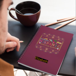 ヒスパニ祝ック伝統月デザイン ノートブック