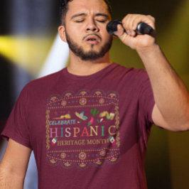 ヒスパニ祝ック伝統月デザイン Tシャツ