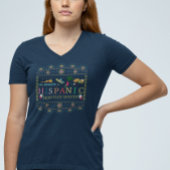 ヒスパニ祝ック伝統月デザイン Tシャツ