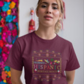 ヒスパニ祝ック伝統月デザイン Tシャツ